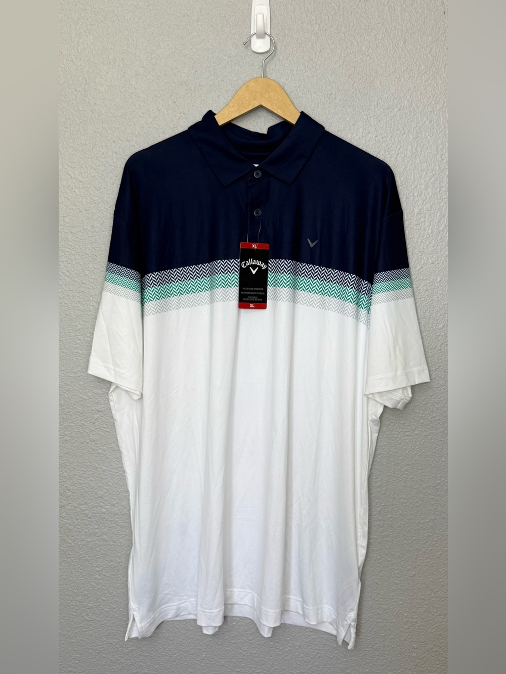 NWT Callaway | Opti-Dri Short Sleeve Golf Performance Stretch Polo | Size XL